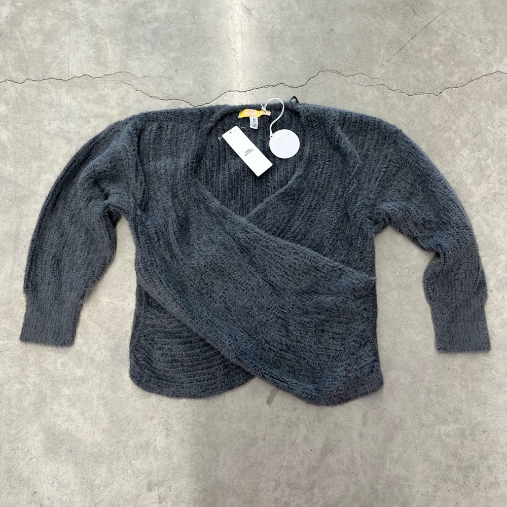 Urban Outfitters Kane Dark Gray Wrap Sweater